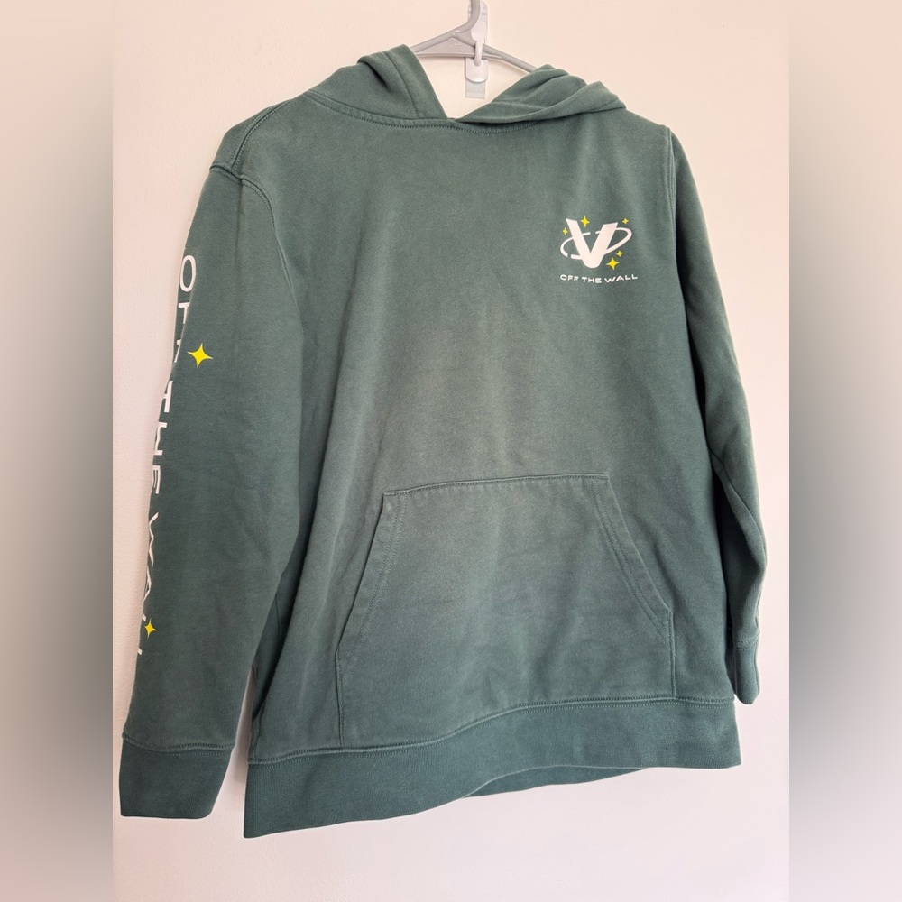 Boys Green Vans Hoodie-Size Large
